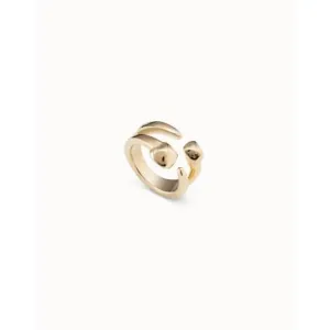 Connected Golden Metal Ring Unode50 Jewelry And Accessories