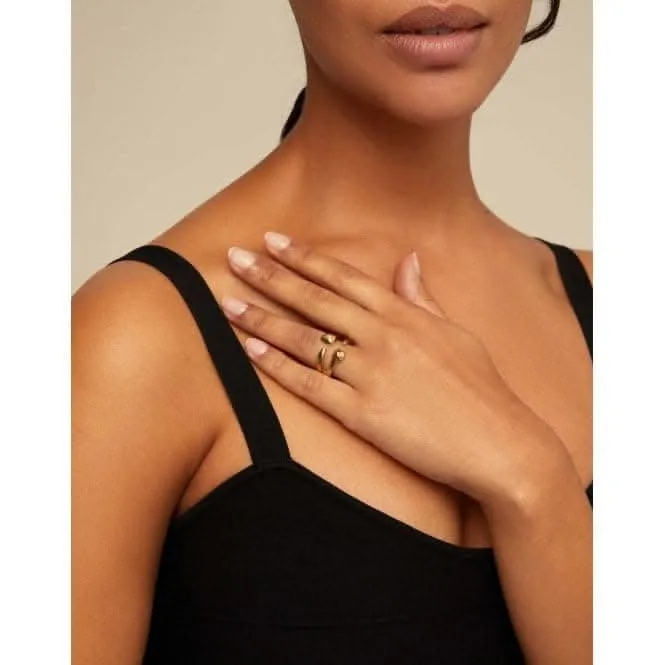 Connected Golden Metal Ring Unode50 Jewelry And Accessories