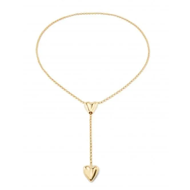 Cupido 18k Gold Plated Chain Two Hearts Necklace COL1884ORO0000U Unode50 Jewelry And Accessories