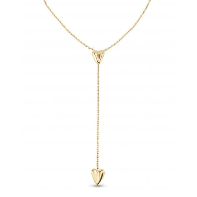 Cupido 18k Gold Plated Chain Two Hearts Necklace COL1884ORO0000U Unode50 Jewelry And Accessories