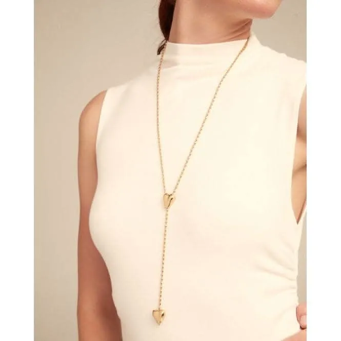 Cupido 18k Gold Plated Chain Two Hearts Necklace COL1884ORO0000U Unode50 Jewelry And Accessories