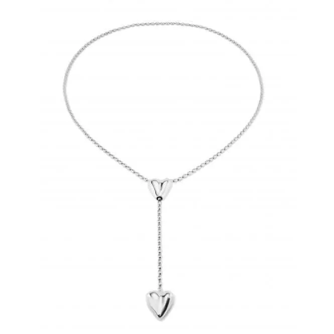 Cupido Silver Plated Chain Hearts Necklace COL1884MTL0000U Unode50 Jewelry And Accessories