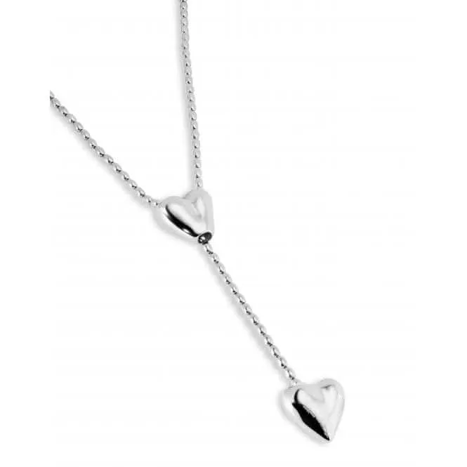 Cupido Silver Plated Chain Hearts Necklace COL1884MTL0000U Unode50 Jewelry And Accessories