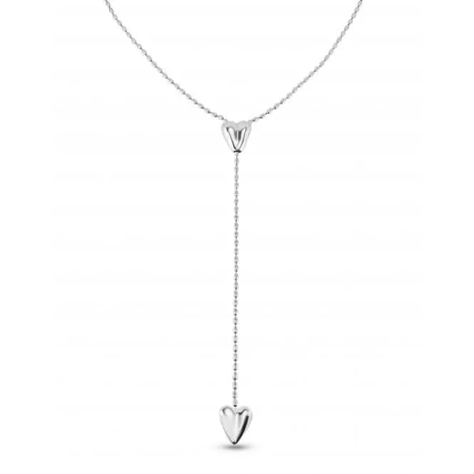 Cupido Silver Plated Chain Hearts Necklace COL1884MTL0000U Unode50 Jewelry And Accessories