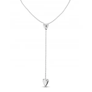 Cupido Silver Plated Chain Hearts Necklace COL1884MTL0000U Unode50 Jewelry And Accessories