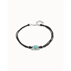 Darling Turquoise Leather Natural Stone Necklace Unode50 Jewelry And Accessories