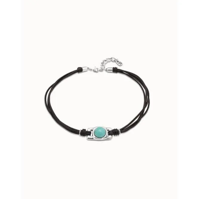 Darling Turquoise Leather Natural Stone Necklace Unode50 Jewelry And Accessories