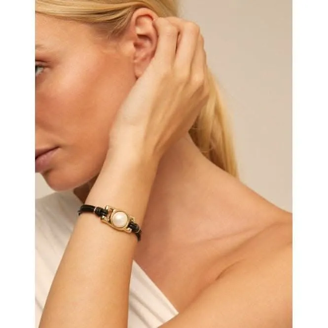 Darling White Leather Pearl Shell Bracelet Unode50 Jewelry And Accessories