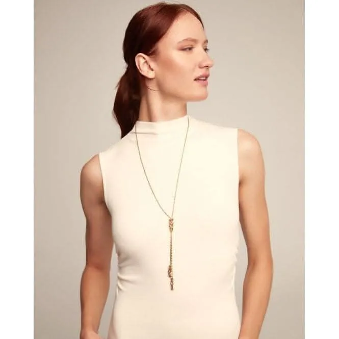 Forever 18k Gold Plated Chain Three Figures Necklace COL1885ORO0000U Unode50 Jewelry And Accessories