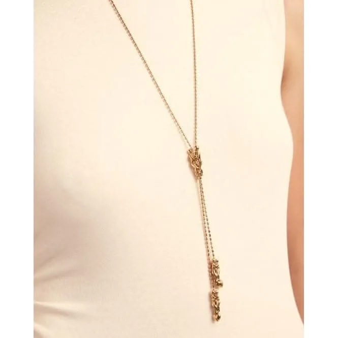 Forever 18k Gold Plated Chain Three Figures Necklace COL1885ORO0000U Unode50 Jewelry And Accessories