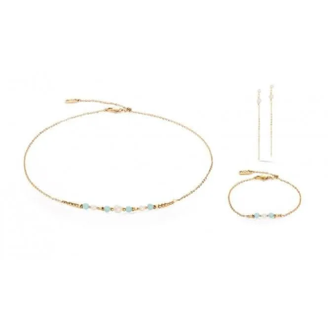 Freshwater Pearl Green Gold Necklace 1128/10-0516 Coeur De Lion Jewellery