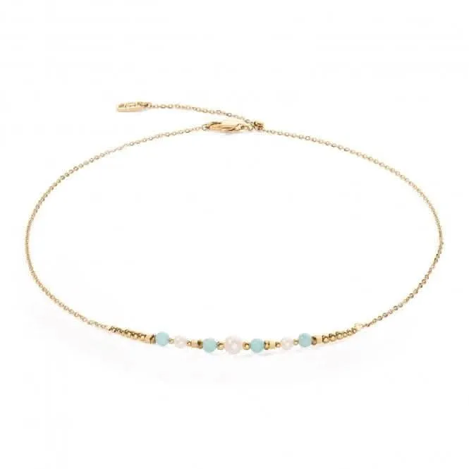 Freshwater Pearl Green Gold Necklace 1128/10-0516 Coeur De Lion Jewellery