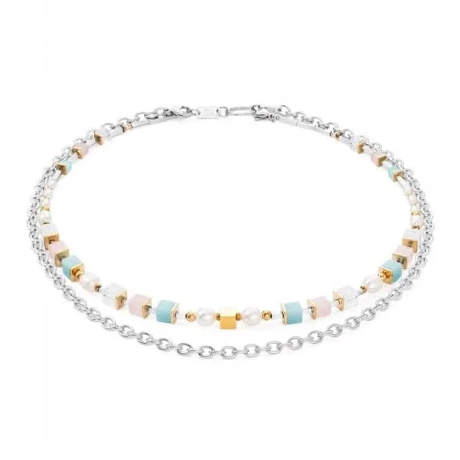 Freshwater Pearl Multicolour Pastell Romantic Necklace 1125/10-1558 Coeur De Lion Jewellery