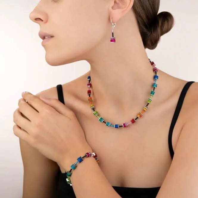 GeoCUBE® Classic Polaris & Rhinestone Multicolour Earrings 4409/20-1500 Coeur De Lion Jewellery