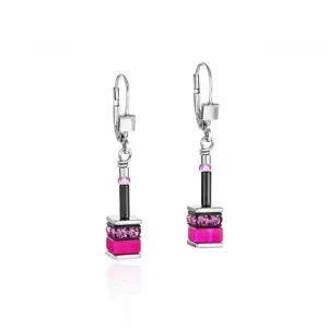 GeoCUBE® Classic Polaris & Rhinestone Multicolour Earrings 4409/20-1500 Coeur De Lion Jewellery