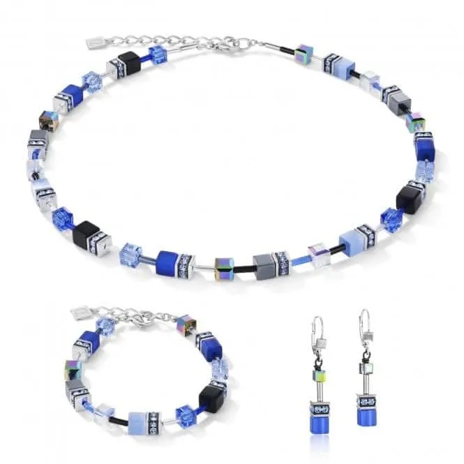 GeoCUBE® Cobalt Blue Necklace 4014/10-0712 Coeur De Lion Jewellery