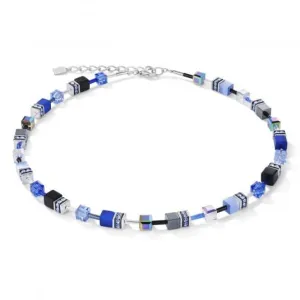 GeoCUBE® Cobalt Blue Necklace 4014/10-0712 Coeur De Lion Jewellery