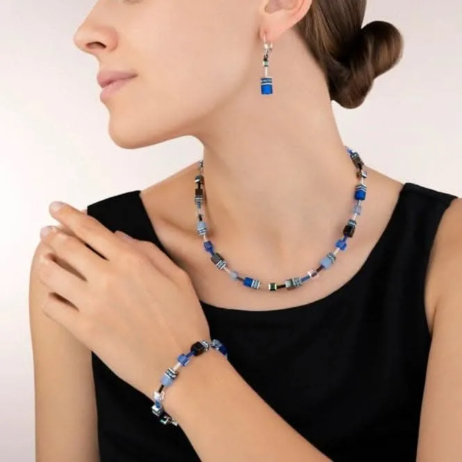 GeoCUBE® Cobalt Blue Necklace 4014/10-0712 Coeur De Lion Jewellery