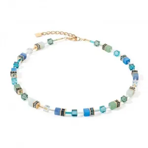 GeoCUBE® Iconic Precious Green-Turquoise Necklace 4905/10-0506 Coeur De Lion Jewellery