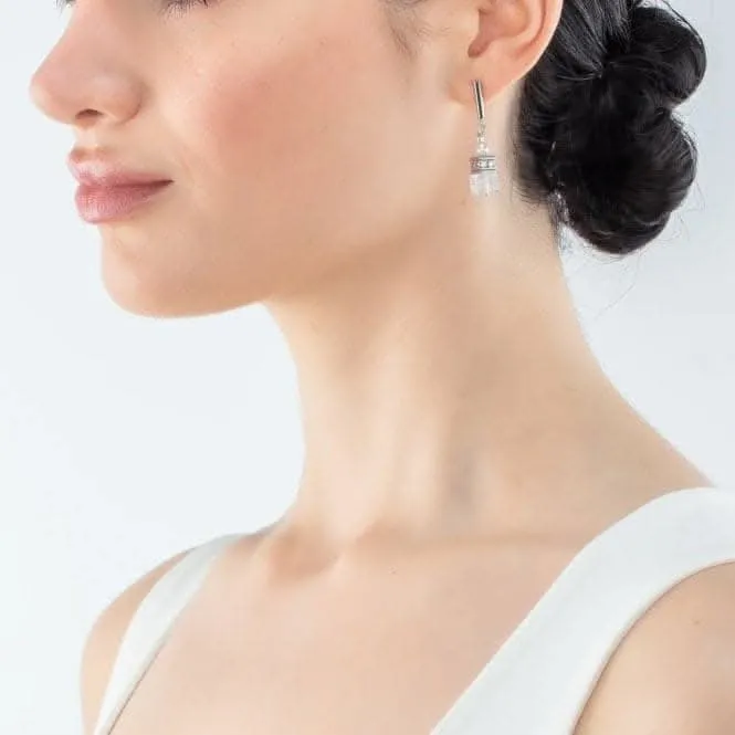 GeoCUBE® Precious Fusion Pearls White Earrings 5086/21-1400 Coeur De Lion Jewellery