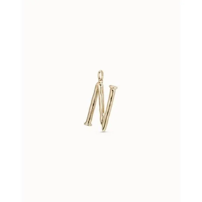 Gimme A Letter N Large Golden Metal Charm CHA0014ORO0000U Unode50 Jewelry And Accessories