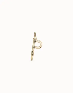 Gimme A letter P Large Golden Metal Charm CHA0016ORO0000U Unode50 Jewelry And Accessories