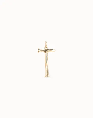 Gimme A Letter T Large Golden Metal Charm CHA0020ORO0000U Unode50 Jewelry And Accessories