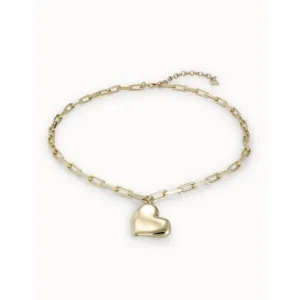 Heartbeat Golden Metal Necklace Unode50 Jewelry And Accessories