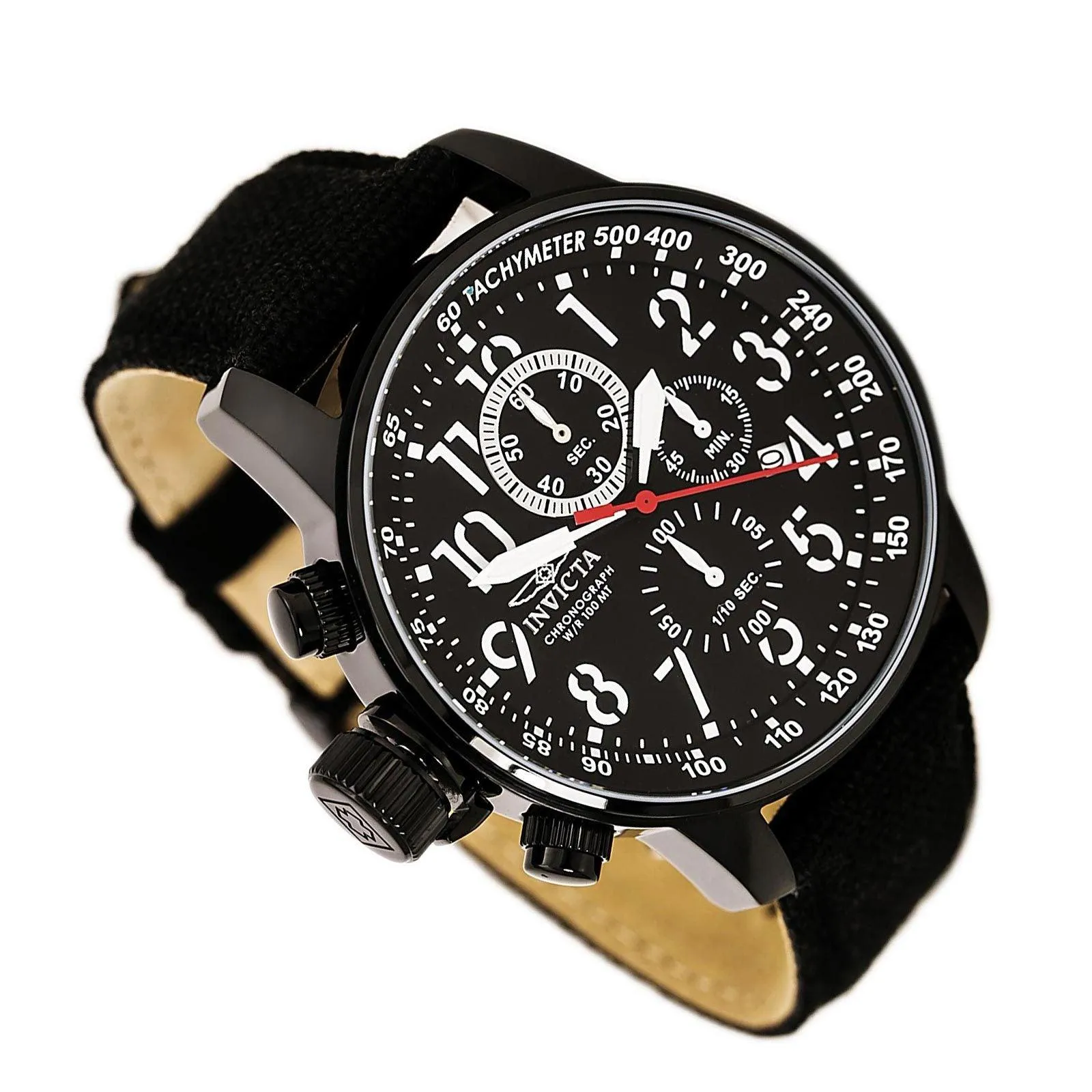 Invicta 1517 Men's Black IP 1/10 Second Lefty Chronograph Invicta Men's Watches