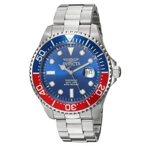 Invicta 22823 Men's Pro Diver Blue Dial Steel Bracelet Dive Watch Invicta Men's Watches