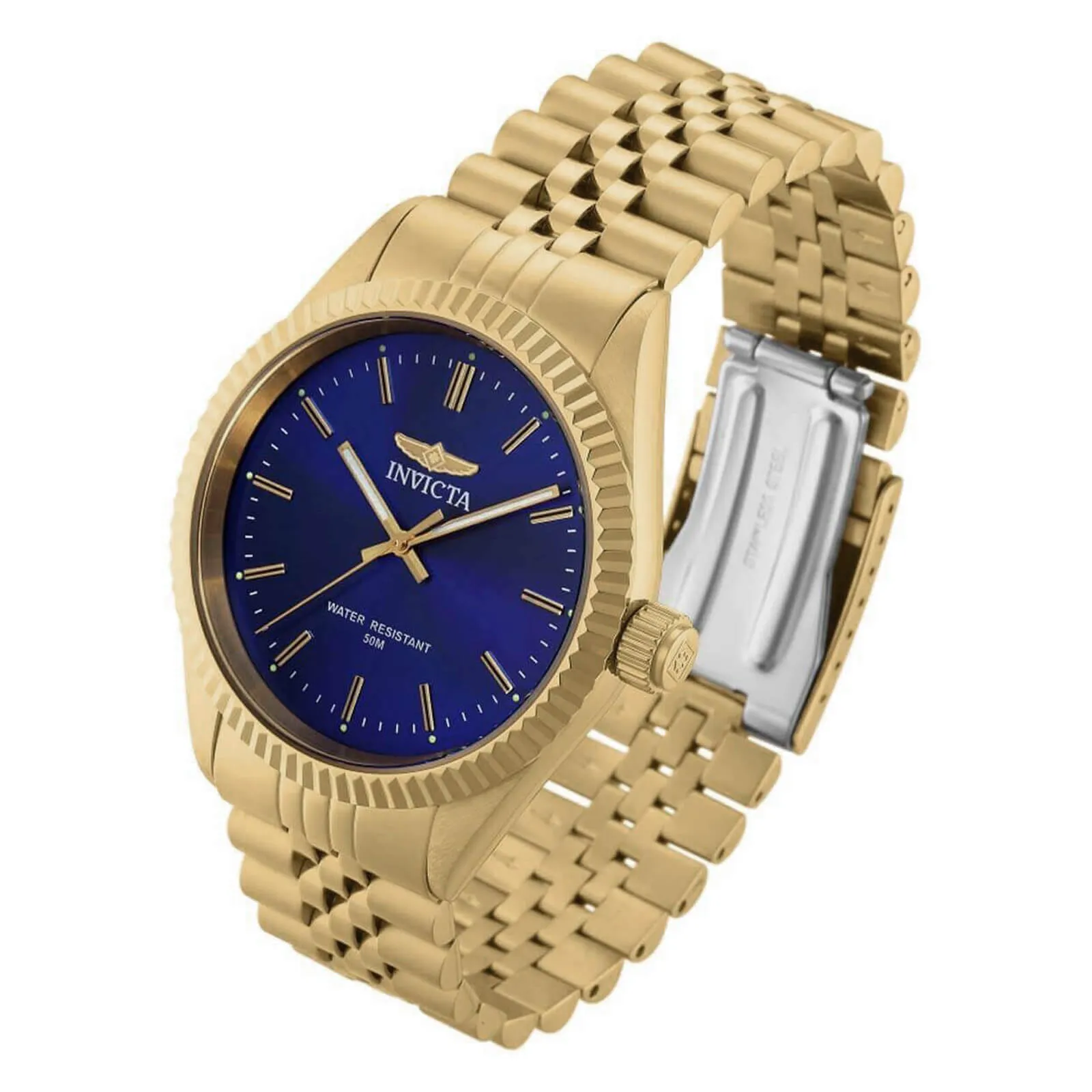 Invicta 29386 Men's Specialty Blue Dial Yellow Gold Bracelet Watch Invicta Men's Watches