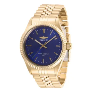 Invicta 29386 Men's Specialty Blue Dial Yellow Gold Bracelet Watch Invicta Men's Watches