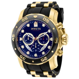 Invicta Men's Chronograph Watch - Pro Diver Scuba Black and Yellow Gold Strap | 37229 Invicta Men's Watches
