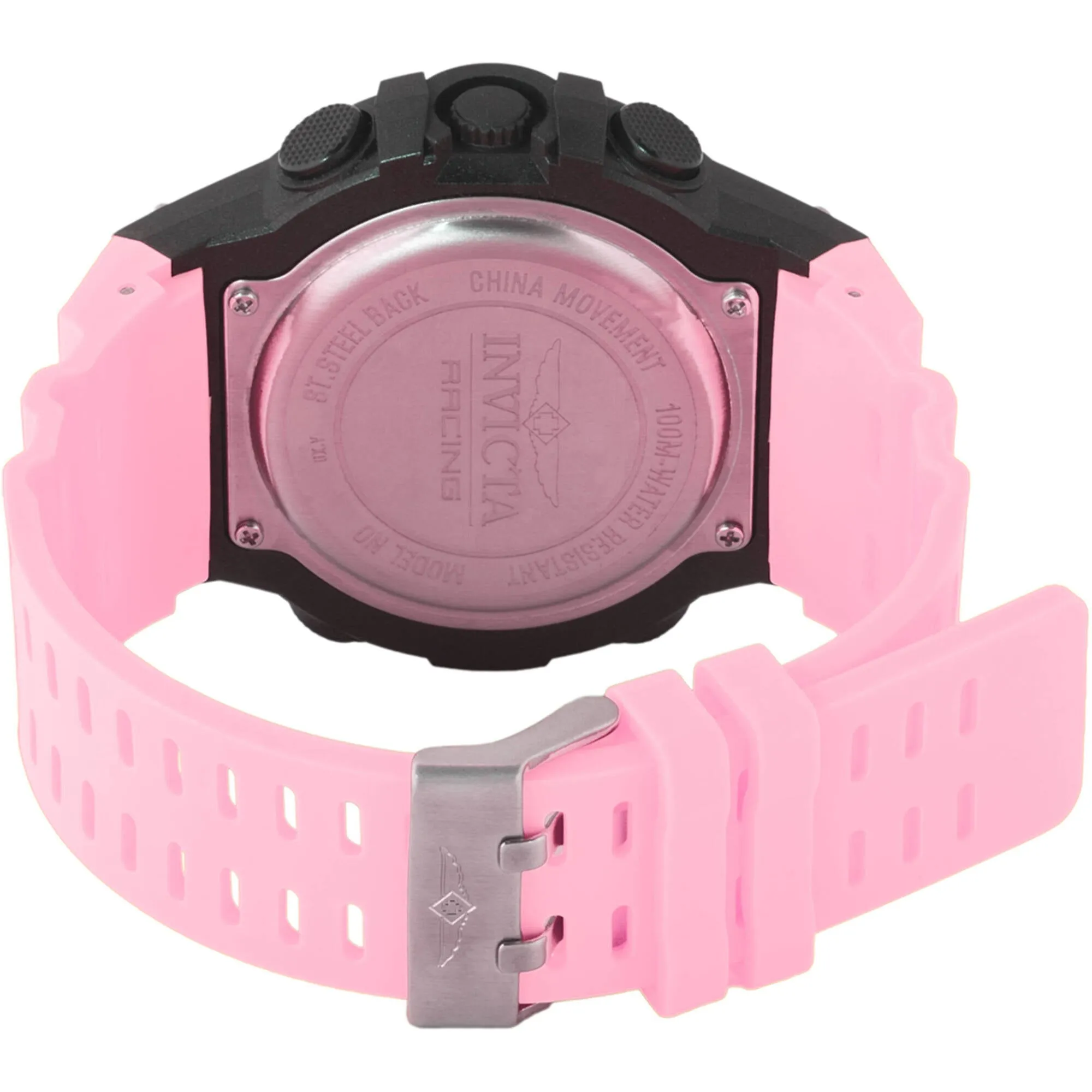 Invicta Men's Digital Watch - Invicta Racing Chrono Pink Polyurethane Strap | 48051 Invicta Men's Watches