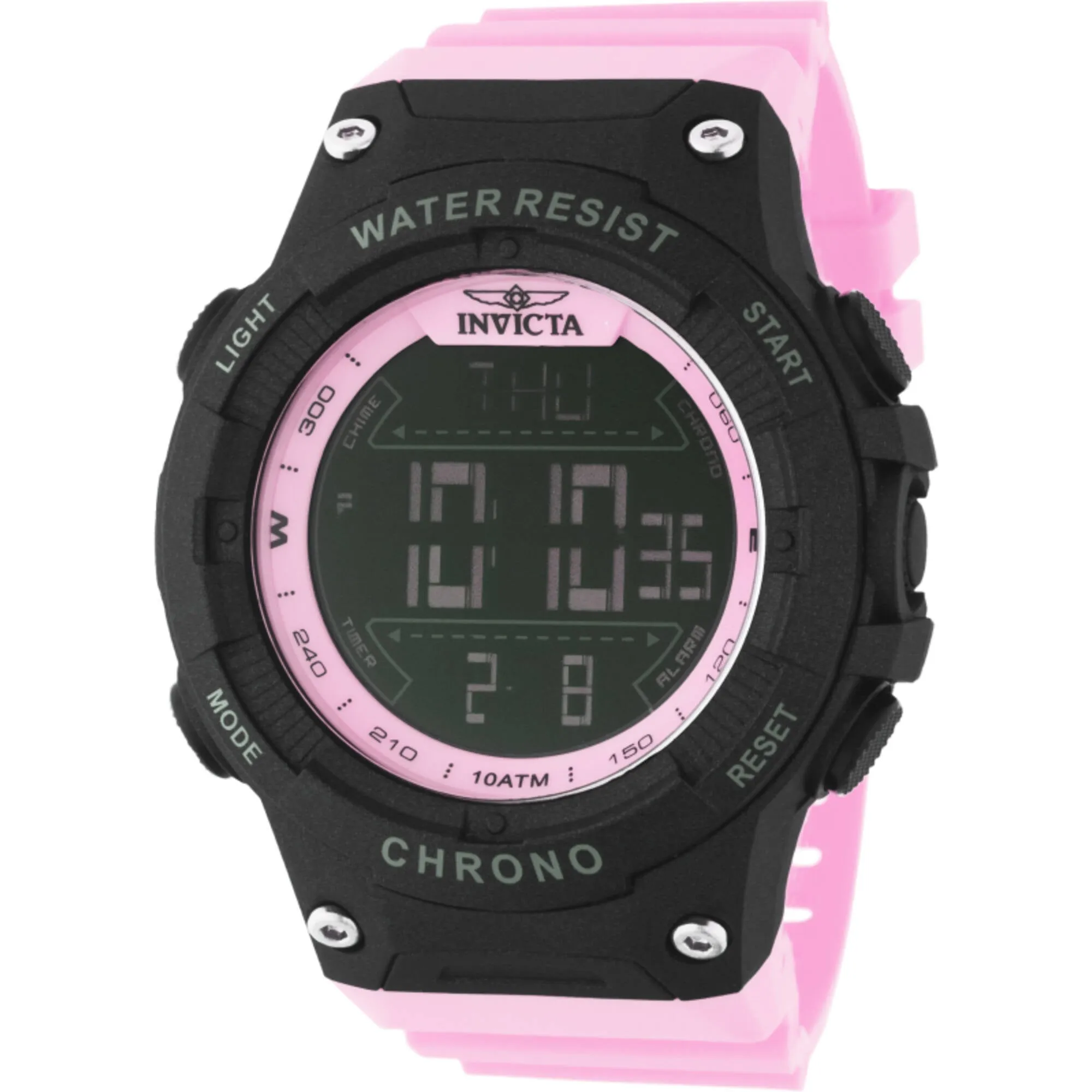 Invicta Men's Digital Watch - Invicta Racing Chrono Pink Polyurethane Strap | 48051 Invicta Men's Watches