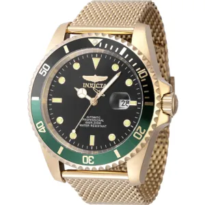Invicta Men's Dive Watch - Pro Diver Automatic Black Dial Yellow Gold Bracelet | 47967 Invicta Men's Watches