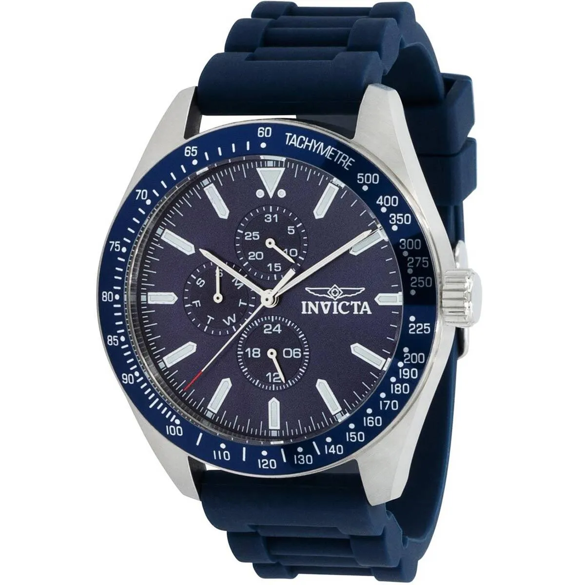 Invicta Men's Quartz Watch - Aviator Date Blue Dial Silicone Rubber Strap | 38401 Invicta Men's Watches