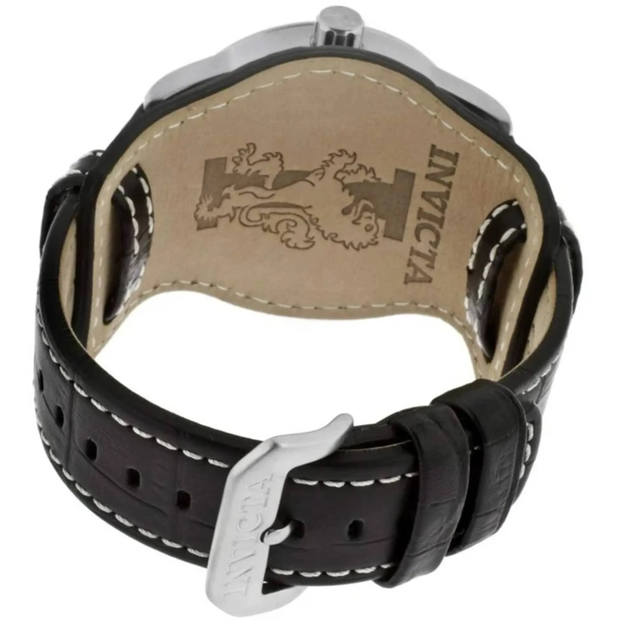 Invicta Men's Quartz Watch - I-Force Blue Dial Steel Case Black Leather Strap | 12972 Invicta Men's Watches