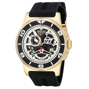 Invicta Men's Reserve Chronograph Watch - Sea Vulture Skeleton Dial Black Strap Invicta Men's Watches