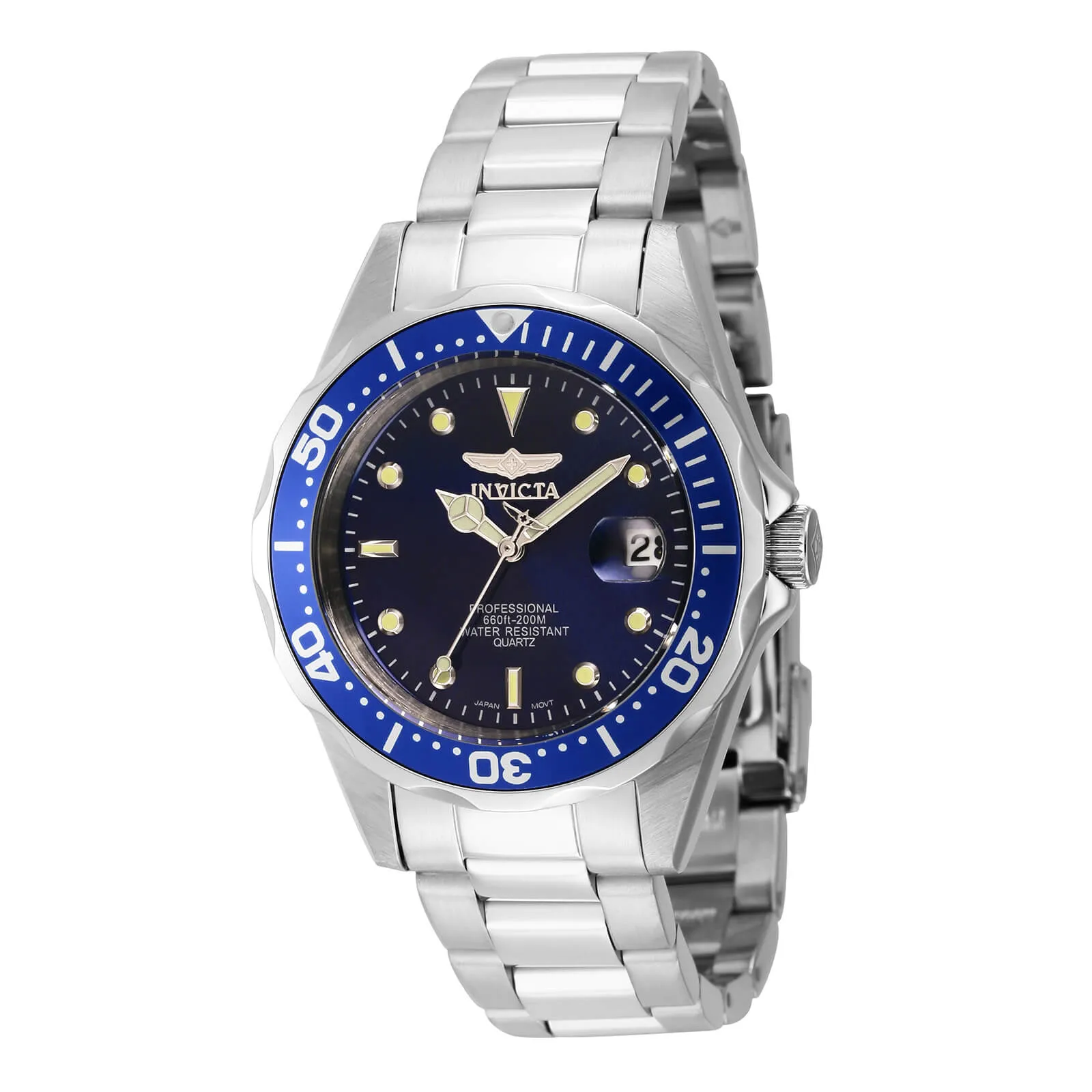 Invicta Men's Stainless Steel Watch - Pro Diver Blue Dial Quartz Bracelet | 9204 Invicta Men's Watches