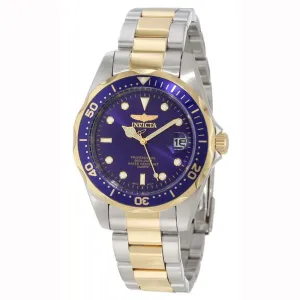 Invicta Men's Two Tone Yellow Gold Watch - Pro Diver Quartz Blue Dial Date | 8935 Invicta Men's Watches