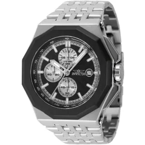 Invicta Men's Watch - Akula Chronograph Silver Tone and Black Dial Bracelet | 47390 Invicta Men's Watches