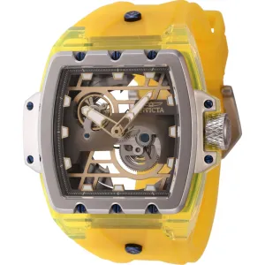 Invicta Men's Watch - Anatomic Automatic Skeleton Dial Yellow Silicone Strap | 44265 Invicta Men's Watches