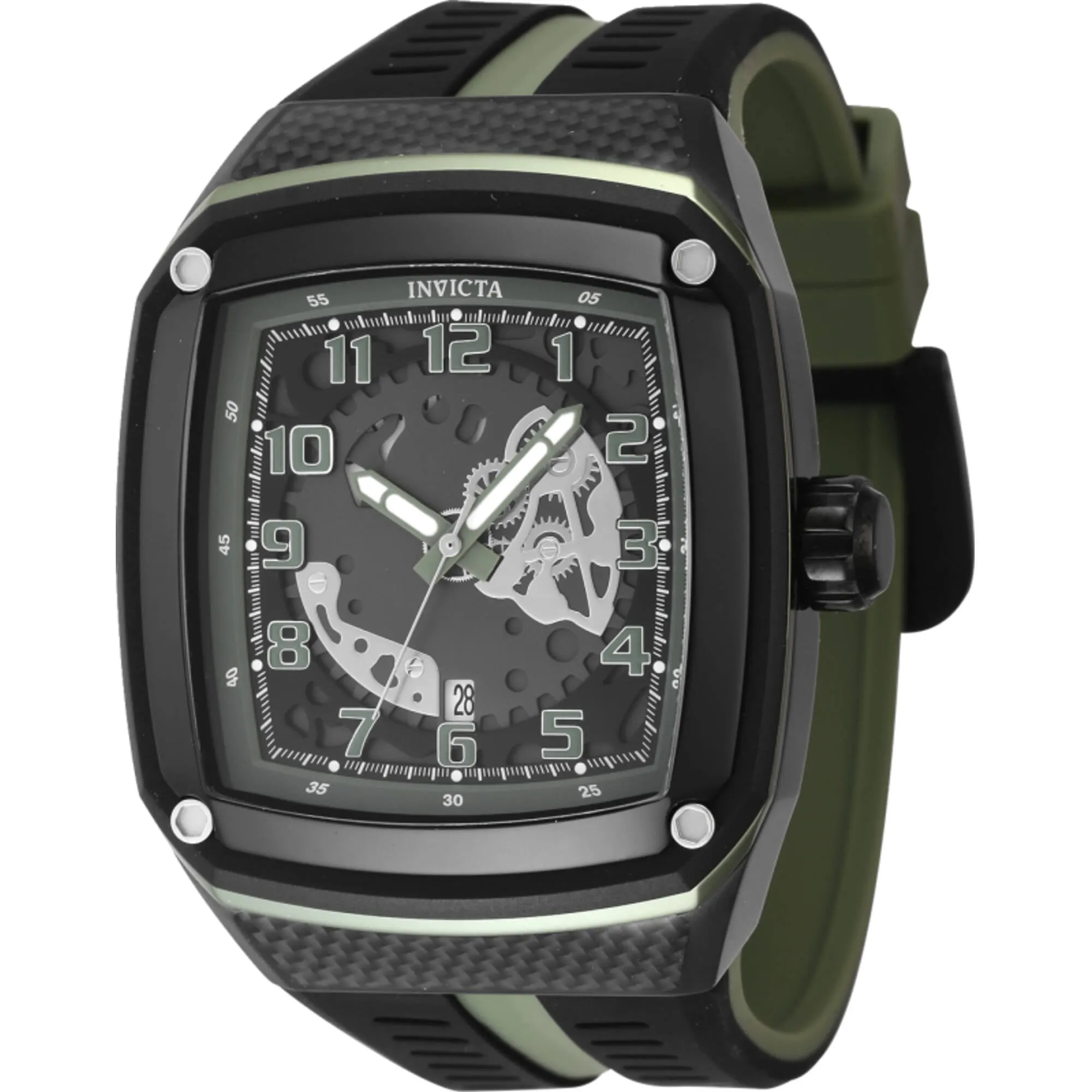 Invicta Men's Watch - Invicta Racing Gunmetal and Green Dial Silicone Strap | 48067 Invicta Men's Watches