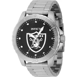 Invicta Men's Watch - NFL Las Vegas Raiders Quartz Black Dial Steel Bracelet | 48085 Invicta Men's Watches