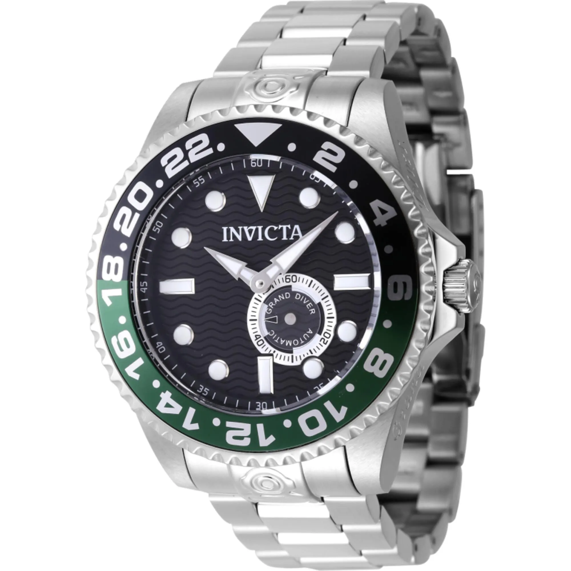 Invicta Men's Watch - Pro Diver Automatic Black Dial Silver Steel Bracelet | 47296 Invicta Men's Watches