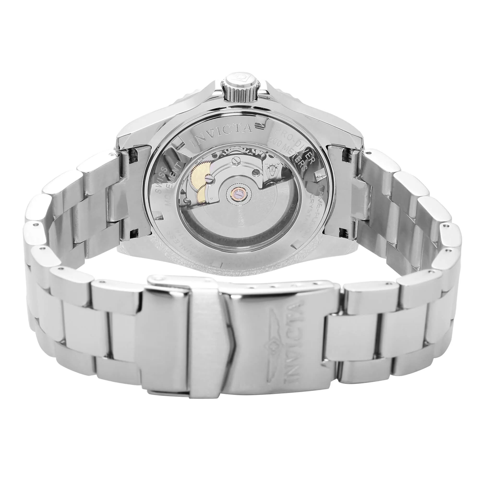 Invicta Men's Watch - Pro Diver Automatic Black Dial Silver Steel Bracelet | 9937OB Invicta Men's Watches
