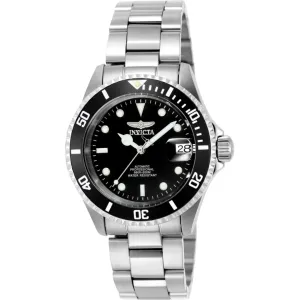 Invicta Men's Watch - Pro Diver Automatic Black Dial Silver Steel Bracelet | 9937OB Invicta Men's Watches