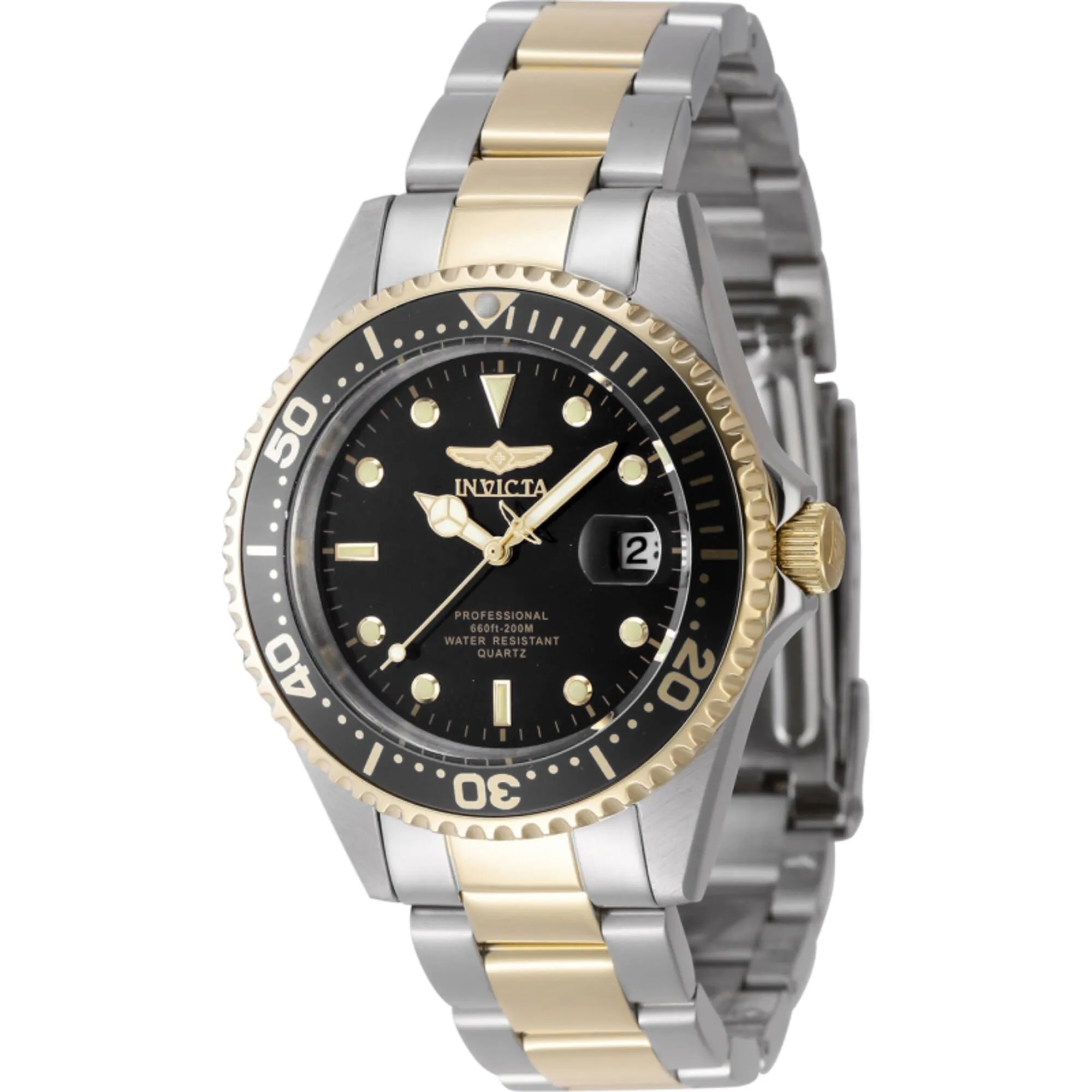 Invicta Men's Watch - Pro Diver Black Dial Silver and Yellow Gold Bracelet | 8934OB Invicta Men's Watches