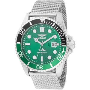 Invicta Men's Watch - Pro Diver Green Dial Stainless Steel Mesh Bracelet | 47174 Invicta Men's Watches
